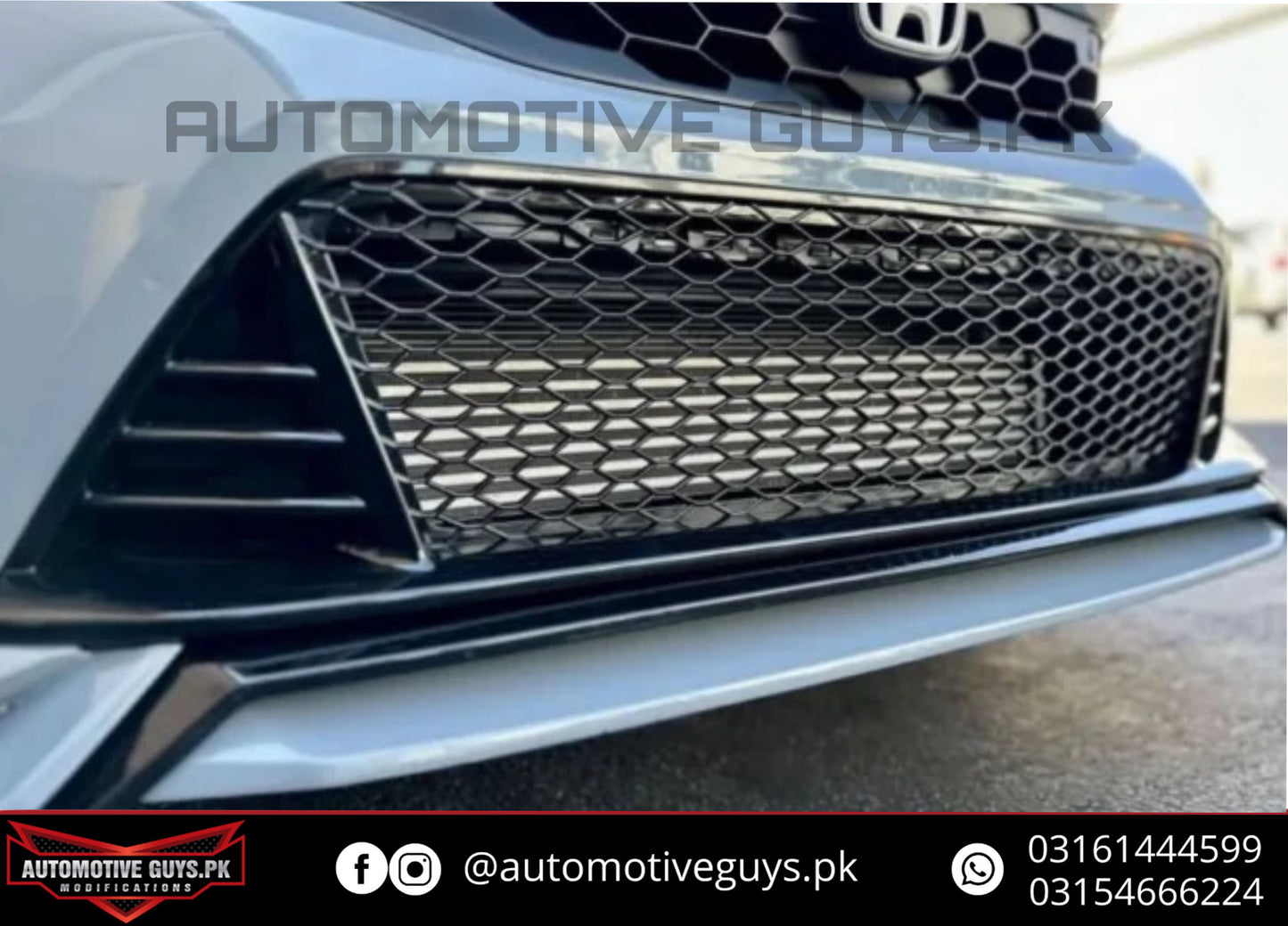Civic XI Type R Style Lower Grill - Glossy Black Lower Grill Civic XI - Type R Grill - Civic XI Lower Grill