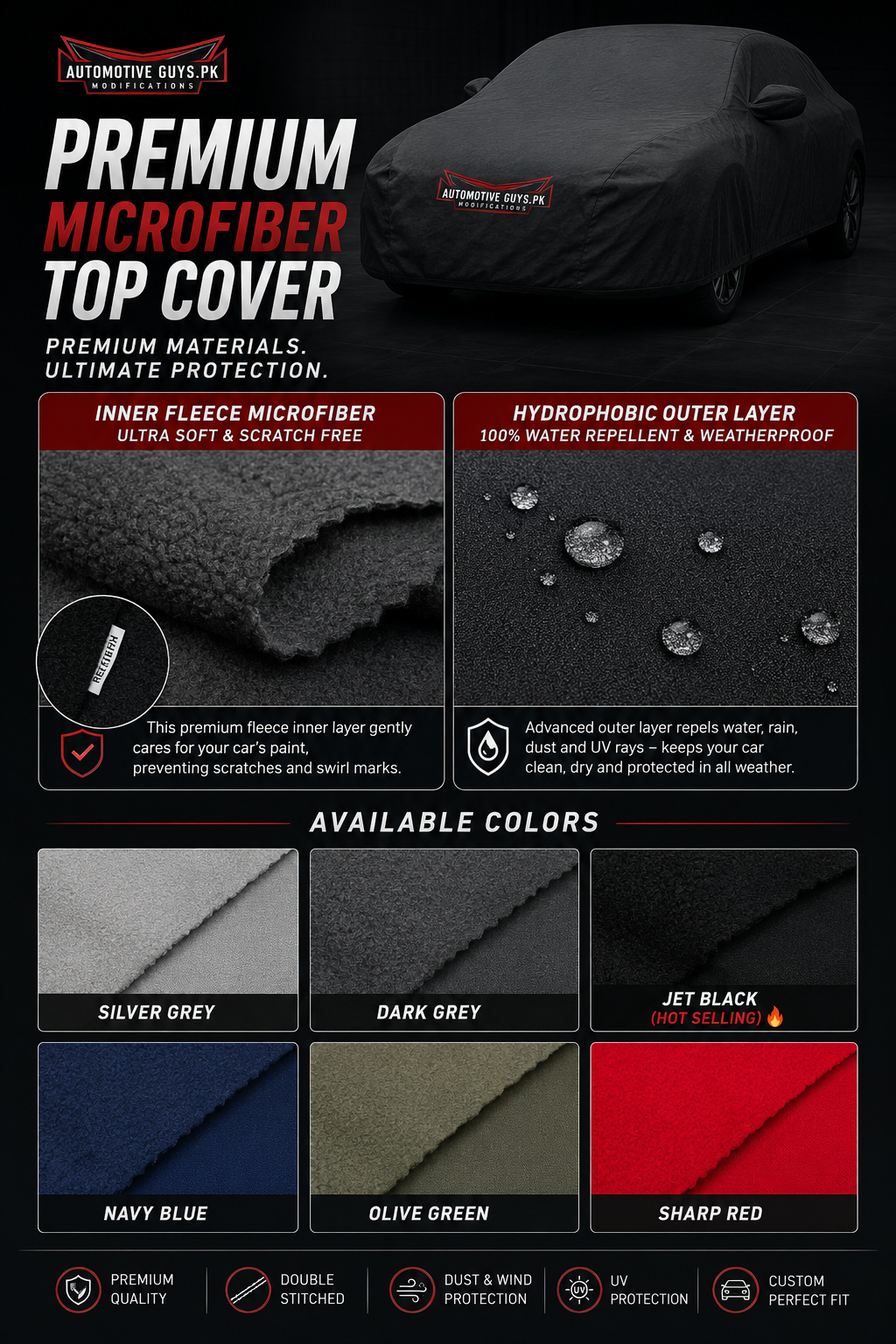 Premium Microfiber Top Cover for Chery Tiggo 8 Phev – Custom Fit