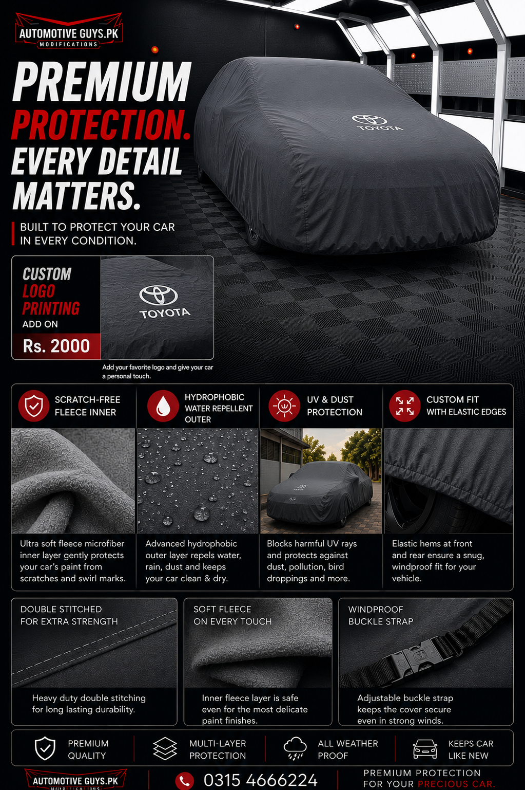 Premium Microfiber Top Cover for Chery Tiggo 8 Phev – Custom Fit