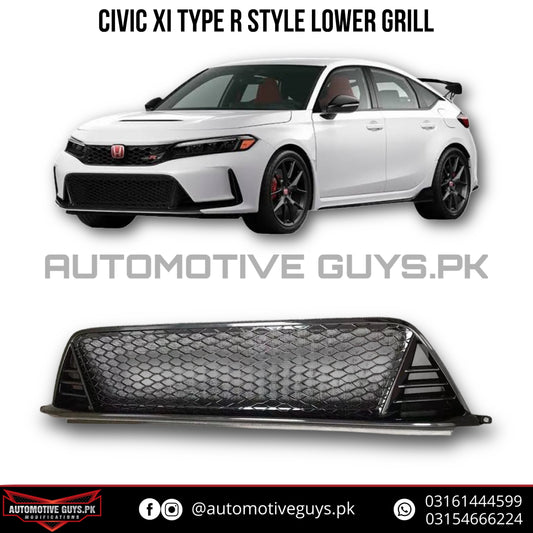 Civic XI Type R Style Lower Grill - Glossy Black Lower Grill Civic XI - Type R Grill - Civic XI Lower Grill