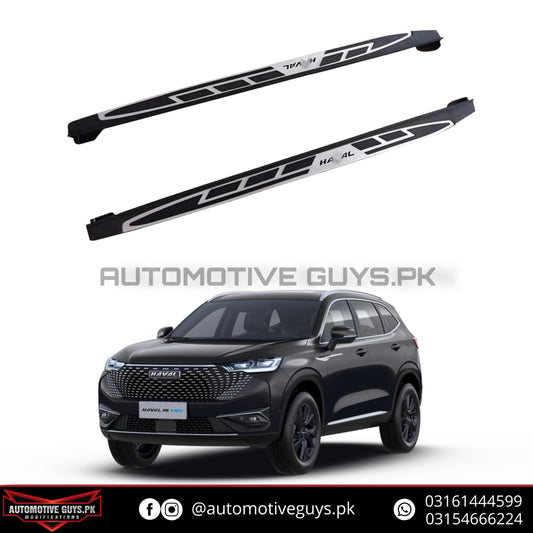 Haval H6 Side Steps-Foot Rest-Black & Silver For Model 2021-2024