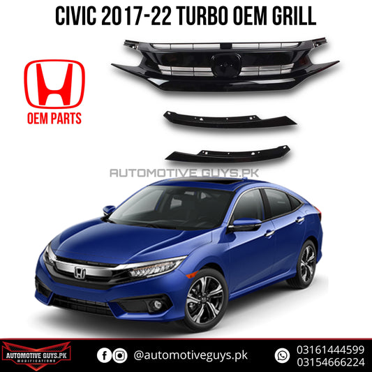 PIANO BLACK TURBO GRILL FOR CIVIC X 2017-21