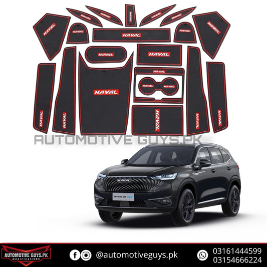 Haval H6 PVC Interior Non Slip Mats Black / Red