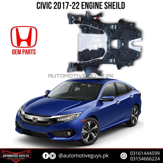 Civic X 2016-21 Engine Sheild - Complete Unit Engine Sheild - Original Clips