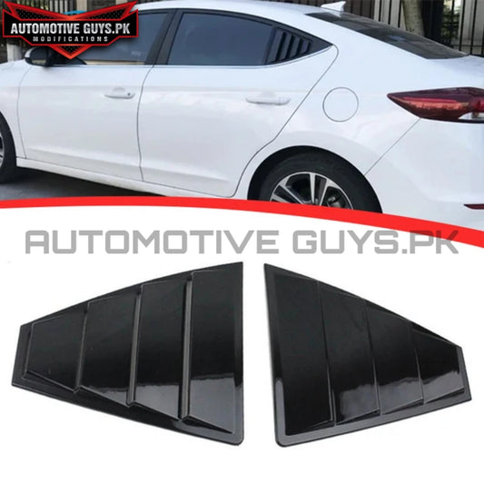 Hyundai Elantra Glossy Black Quarter Louver