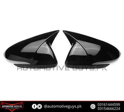 Hyundai Elantra 2020-2024 Glossy Black Side Mirror Covers Batman Style