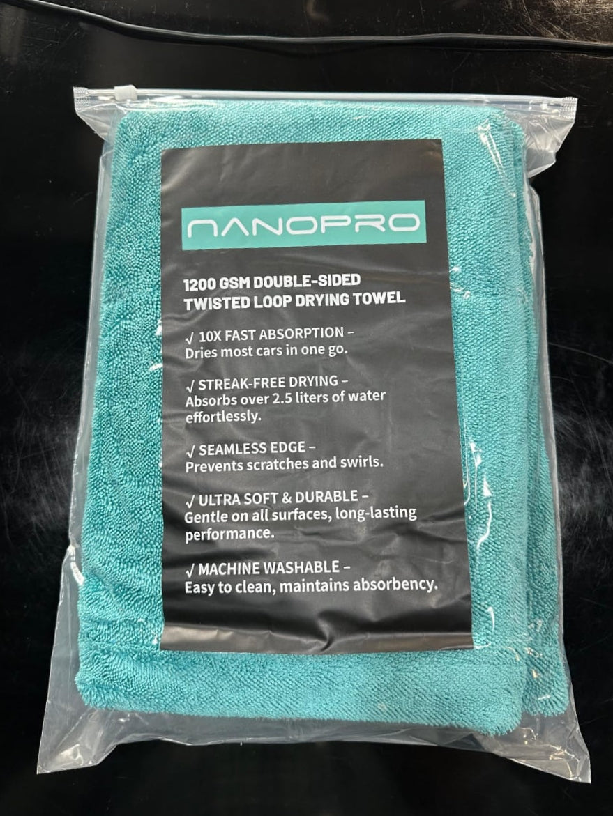 NanoPro Water Magnet Towel 60x90cm | Double Sided Car Drying Towel | PPF Care Drying Towel