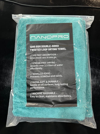 NanoPro Water Magnet Towel 60x90cm | Double Sided Car Drying Towel | PPF Care Drying Towel